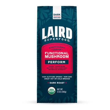 Laird PERFORM Functional Mushroom Dark Roast Coffee - 12 OZ