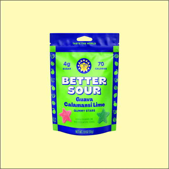 Better Sour Guava Calamansi Lime Gummy Stars - 1.8 OZ