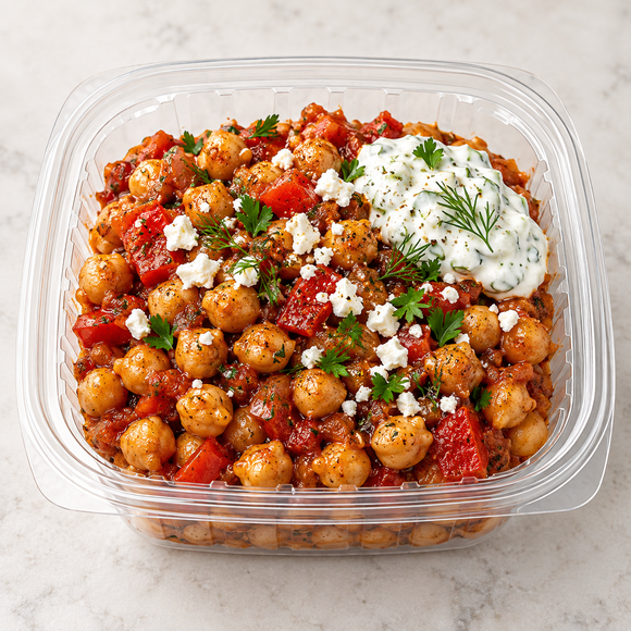Juneau Natural Smoky Garbanzo Mezze with Tzatziki & Feta - 12 OZ