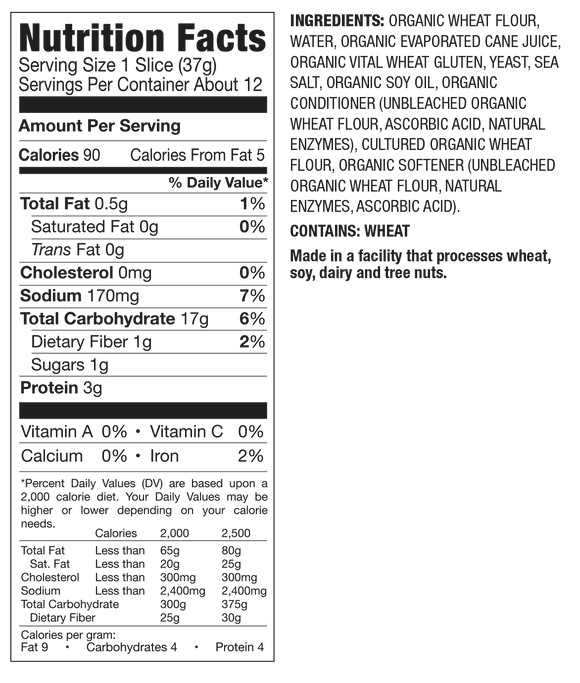 100% Wheat Bread - 16 OZ