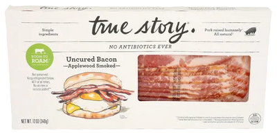 True Story Applewood Smoked Uncured Bacon - 12 OZ