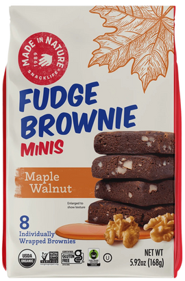 Organic Mini Maple Walnut Brownies - 5.92 OZ