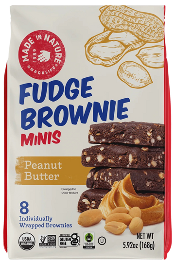 Organic Mini Peanut Butter Brownies - 5.92 OZ