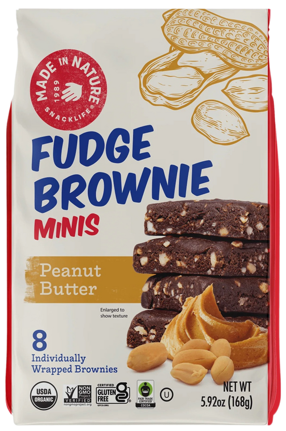 Organic Mini Peanut Butter Brownies - 5.92 OZ