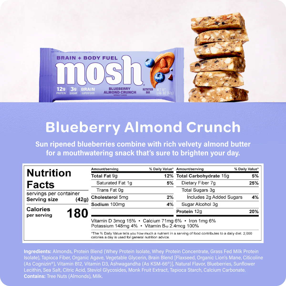 Blueberry Almond Crunch Bar - 1.48 OZ