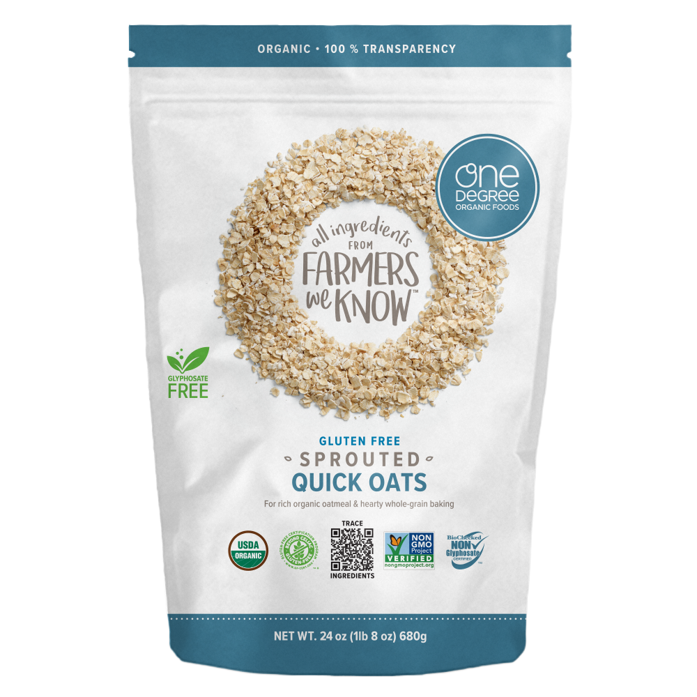 Organic Sprouted Quick Oats - 24 OZ