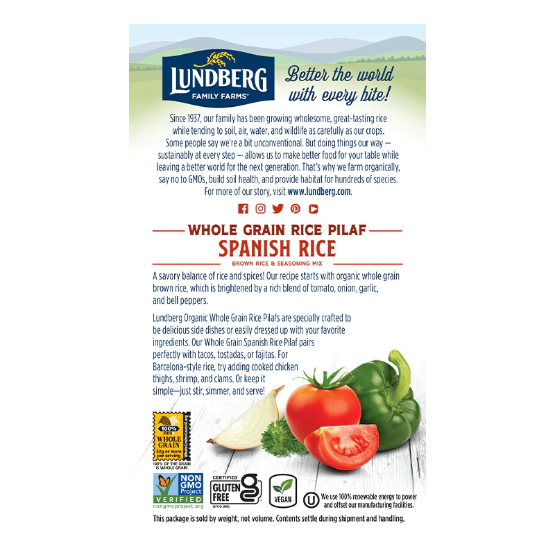Organic Whole Grain Spanish Rice - 6 OZ