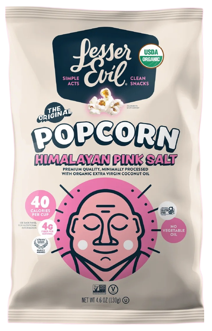 Organic Himalayan Pink Salt Popcorn - 4.6 OZ
