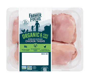 Farmer Focus Organic Boneless Skinless Chicken Thighs - 1.13 LB