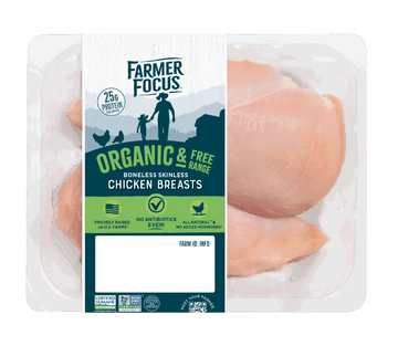 Farmer Focus Organic Boneless Skinless Chicken Breast - 1 LB