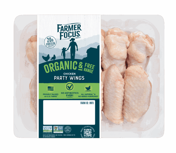 Farmer Focus Organic Chicken Wings - 1 LB