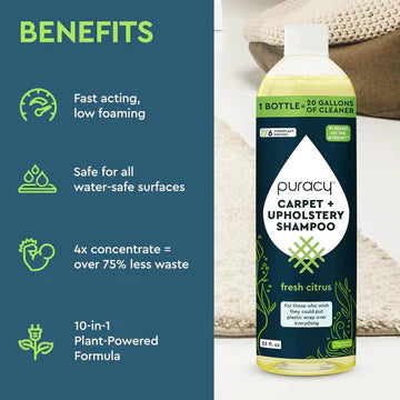 Puracy Fresh Citrus Carpet Shampoo Concentrate - 25 OZ