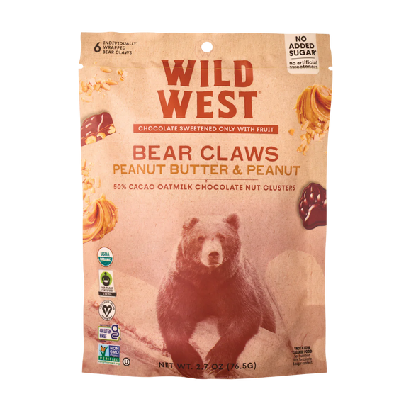 Wild West Peanut Butter & Peanut Bear Claws - 2.7 OZ