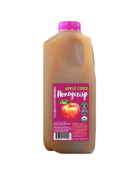 Columbia Gorge Organic Honeycrisp Apple Cider - 1/2 GALLON