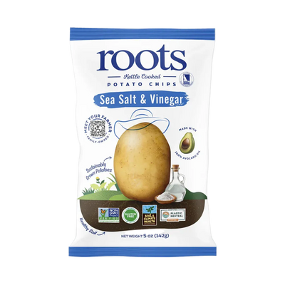 Roots Sea Salt & Vinegar Potato Chips - 5 OZ