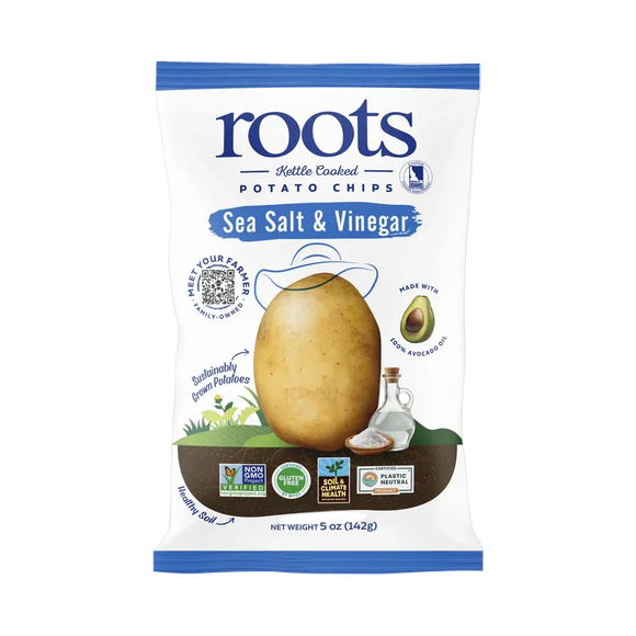 Roots Sea Salt & Vinegar Potato Chips - 5 OZ