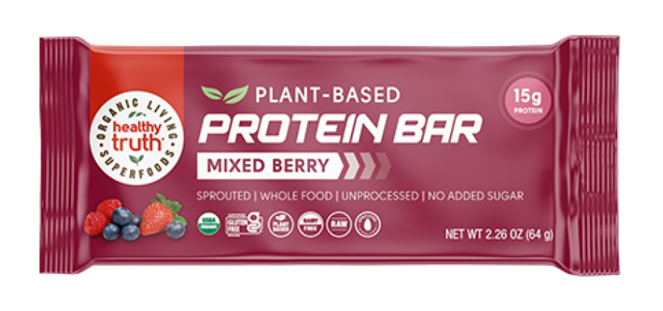 Organic Plant-Based Protein Mixed Berry Bar