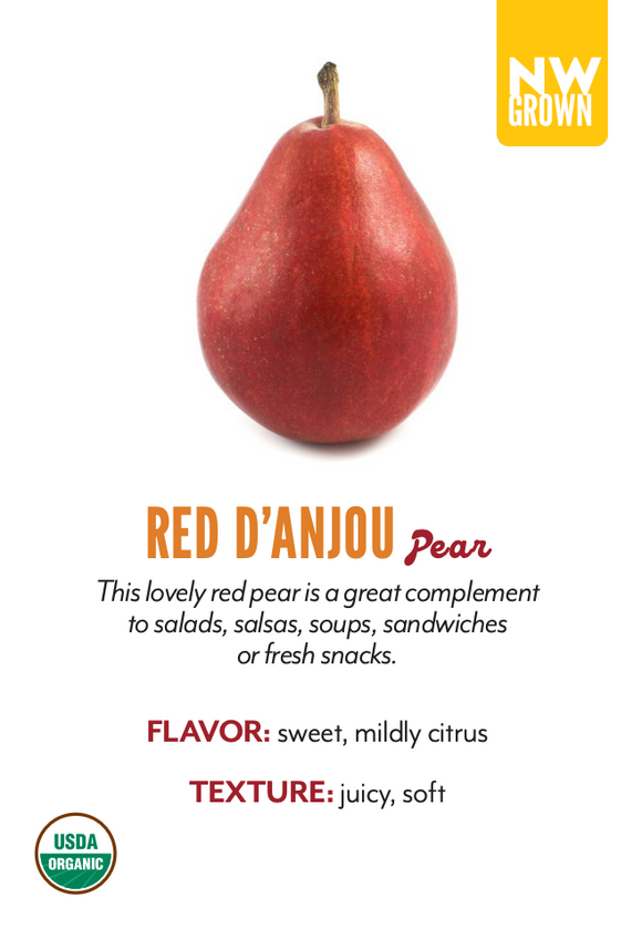 Organic Red D'Anjou Pear - EACH