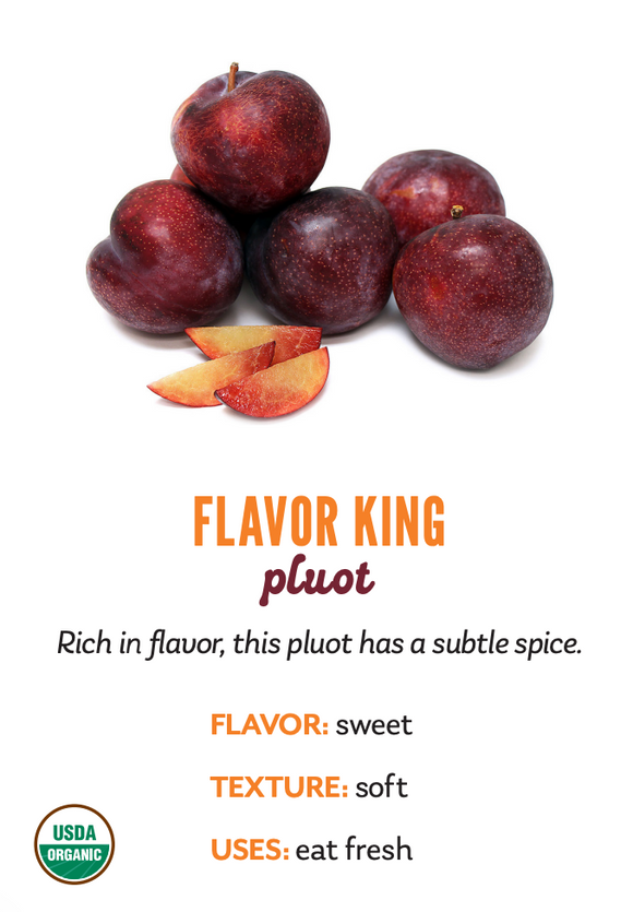 Organic Flavor King Pluots - 1/2 PINT