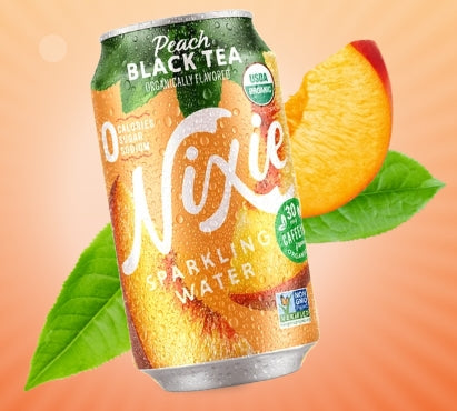 Nixie Peach Black Tea Sparkling Water - 12 FO
