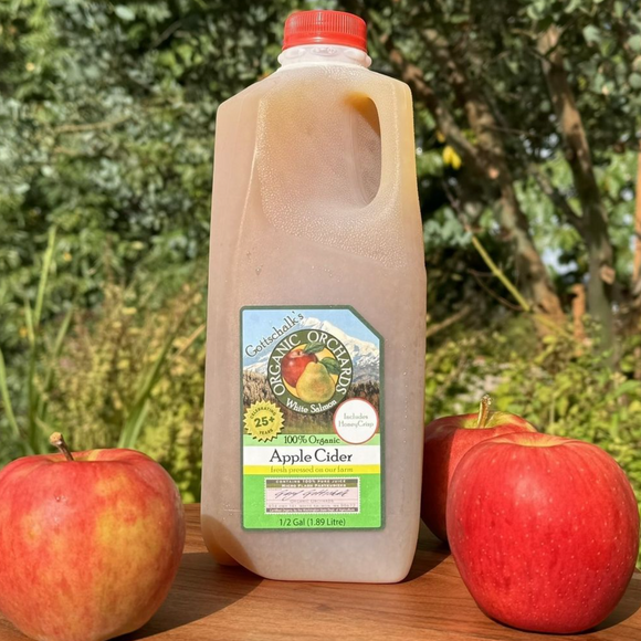Organic Fresh Apple Cider - 1/2 GALLON