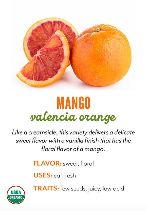 Organic Mango Valencia Orange - EACH