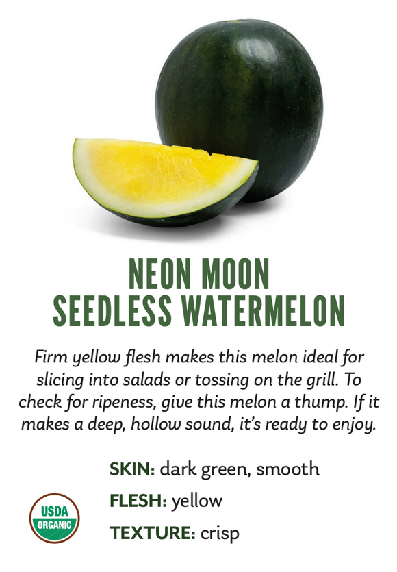 Organic.Mini Neon Moon Watermelon - EACH