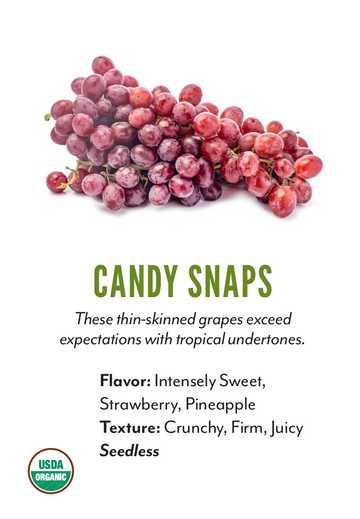 Organic Candy Snap Grapes - QUART