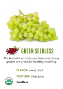 Organic Sugraone Grapes - 2 LB BIN-2
