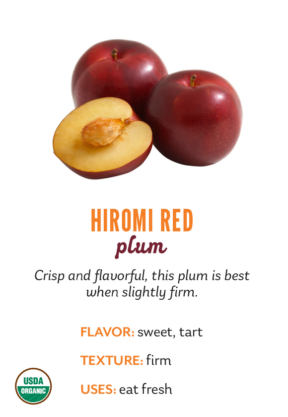 Organic Hiromi Red Plums - PINT