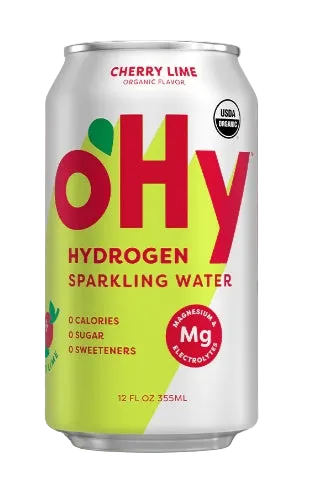 Ohy Organic Cherry Lime Hydrogen Sparkling Water - 8 PK