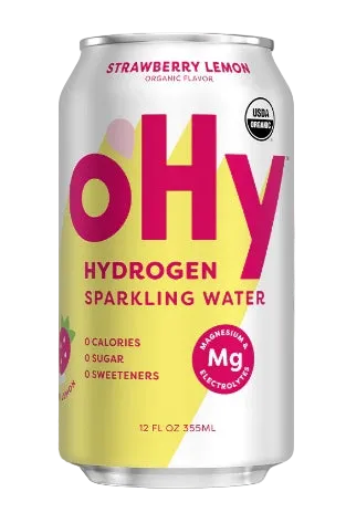 Ohy Organic Strawberry Lemon Hydrogen Sparkling Water - 12 FO
