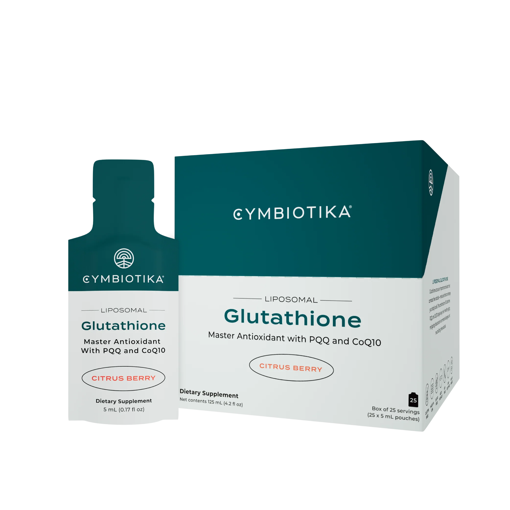 CYMBIOTIKA Glutathione with PQQ & CoQ10 - 25 x 5 ML POUCHES