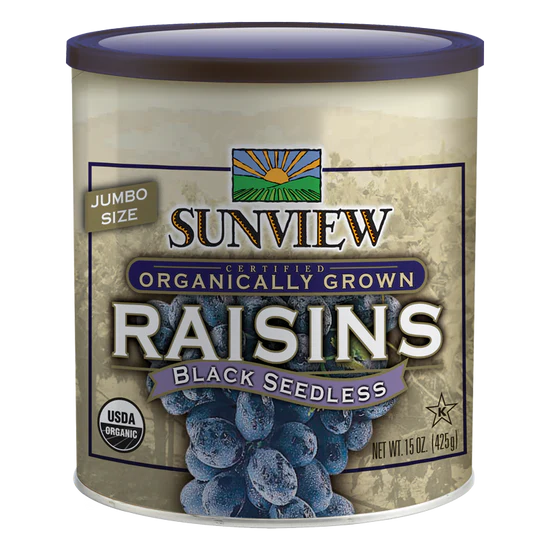 Organic Black Seedless Raisins - 15 OZ