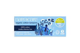 Natracare Regular Non-Applicator Organic Cotton Tampons - 20 PC
