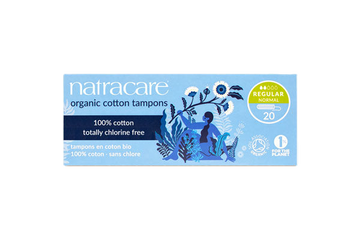 Natracare Regular Non-Applicator Organic Cotton Tampons - 20 PC