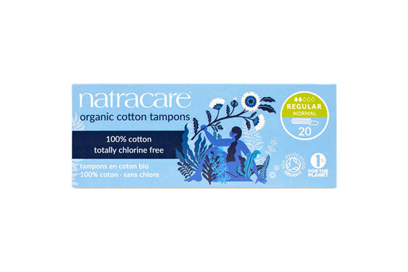 Natracare Regular Non-Applicator Organic Cotton Tampons - 20 PC