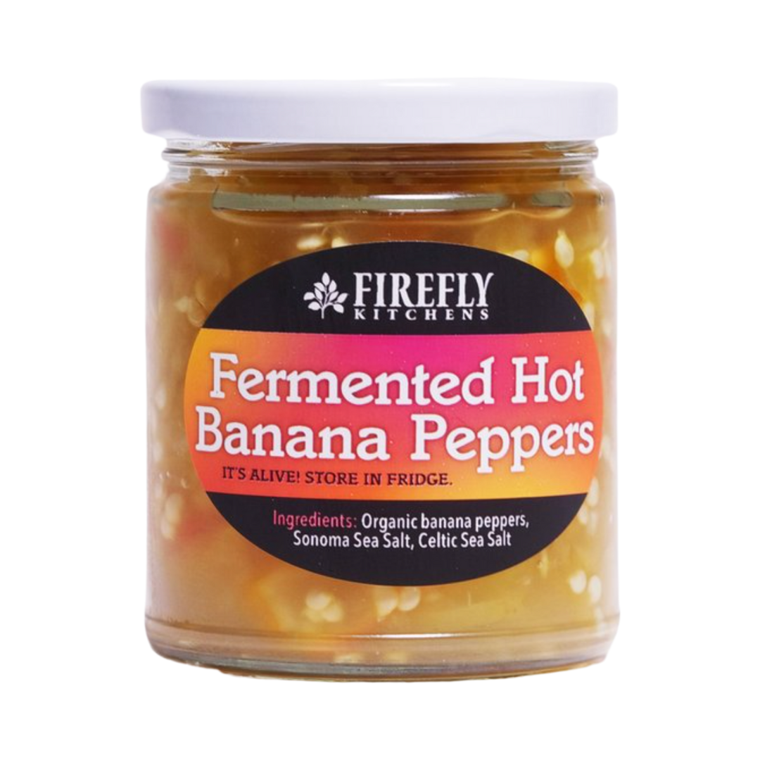 Organic Fermented Hot Banana Peppers - 9 OZ