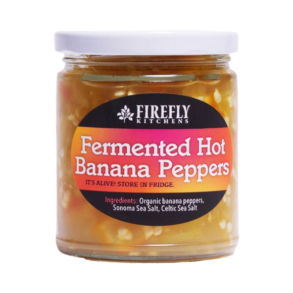 Organic Fermented Hot Banana Peppers - 9 OZ