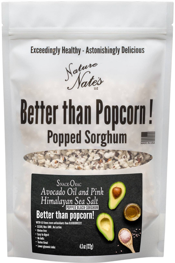 Avocado Oil & Pink Himalayan Black Popped Sorghum - 6 OZ