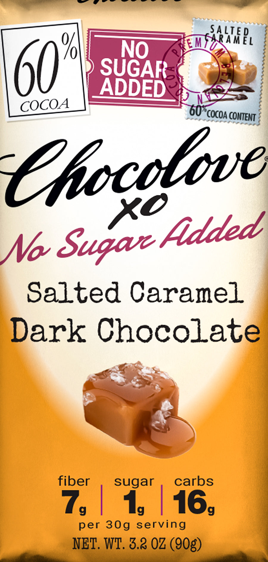 Salted Caramel Dark Chocolate Bar - 3.2 OZ