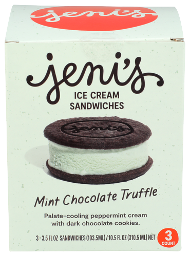 Jenis Mint Chocolate Truffle Ice Cream Sandwich - 10.5 OZ