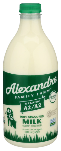 Alexandre Family Farms Organic A2/A2 Grass Fed Milk - 48 FO