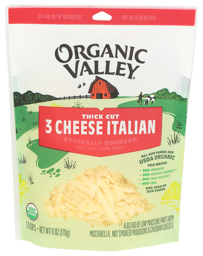 Organic Shredded 3 Cheese Italian - 6 OZ