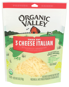 Organic Shredded 3 Cheese Italian - 6 OZ
