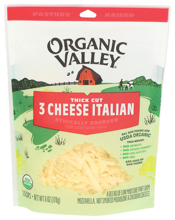 Organic Shredded 3 Cheese Italian - 6 OZ
