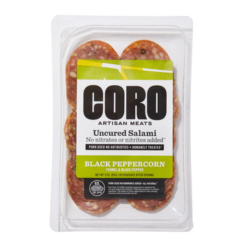Black Peppercorn Uncured Salami - 3 OZ