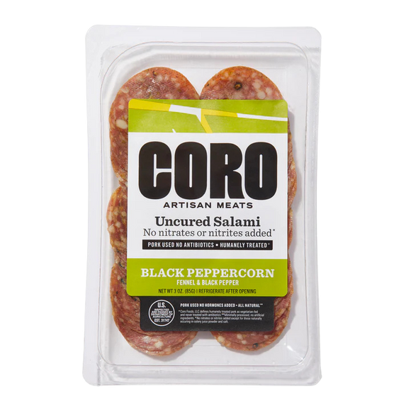 Black Peppercorn Uncured Salami - 3 OZ