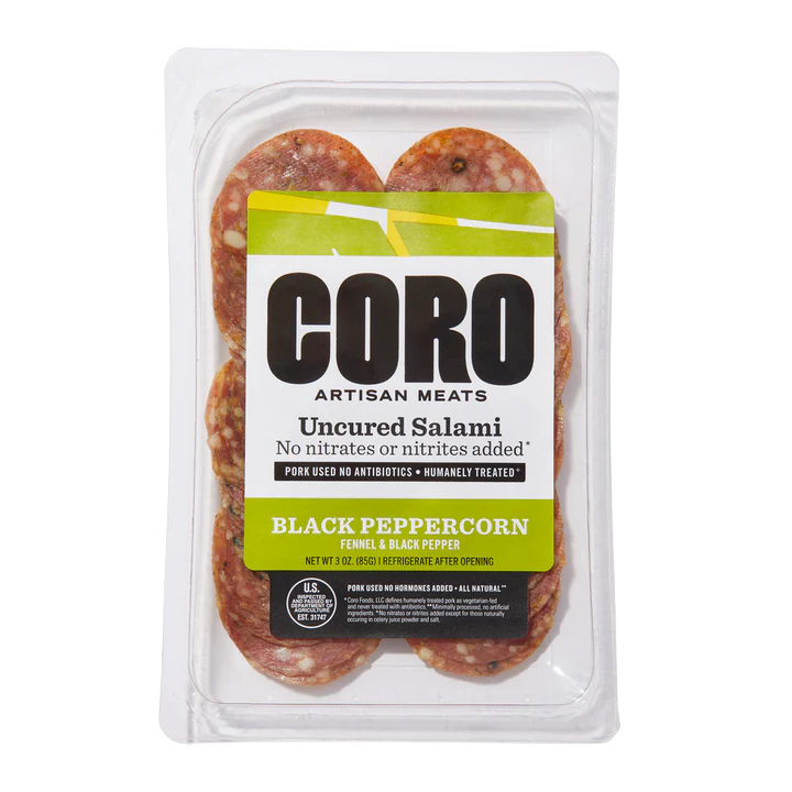 Black Peppercorn Uncured Salami - 3 OZ