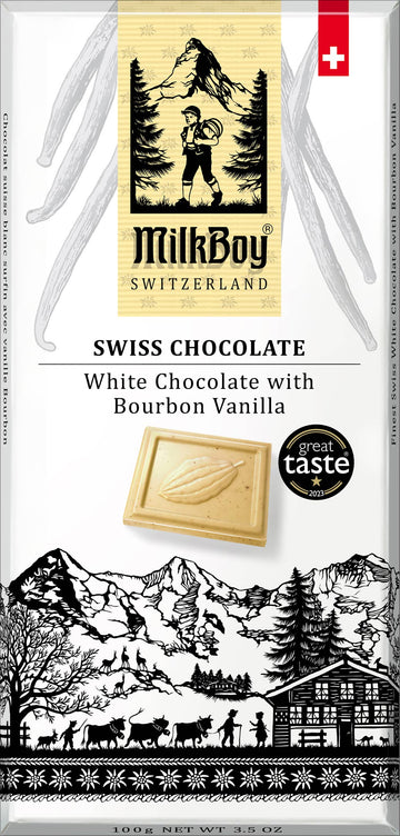 Milkboy Swiss Chocolates - White Chocolate with Bourbon Vanilla